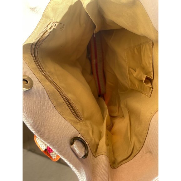 NWT Chocolat Blu Black Vinyl Trim White Leather Handbag One Size - Picture 9 of 9